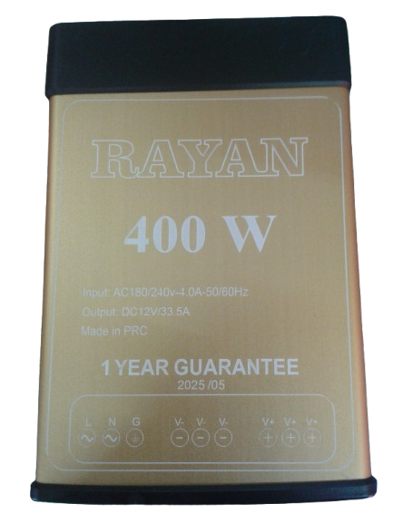 منبع تغذیه سوئیچینگ ۱۲ ولت ۳۳.۵۰ آمپر مدل بارانی